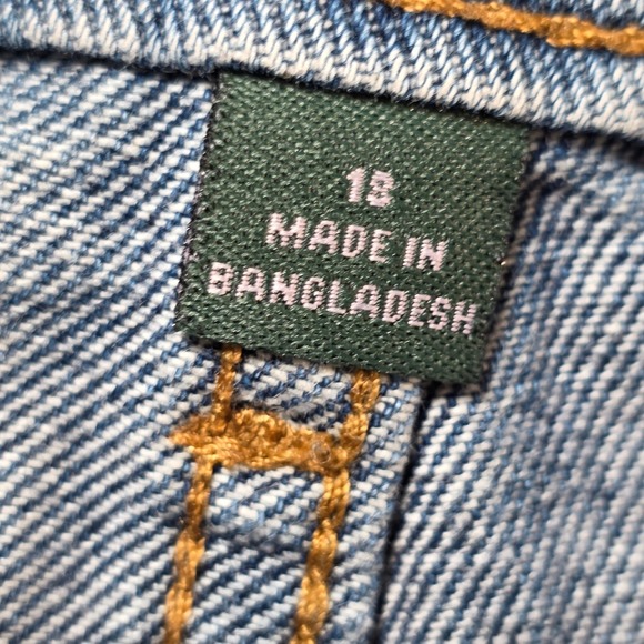 Wild Fable Womens Plus Size 18 High Rise Distressed Denim Shorts Blue Button Fly - Picture 8 of 10